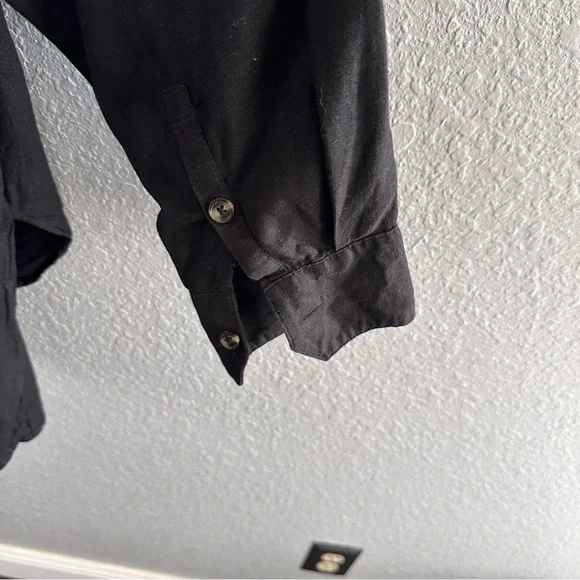 Universal Standard Black Linen Blend Hi Lo Tunic Top Size L - Picture 5 of 12